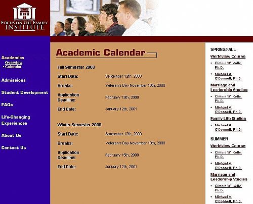 Academic Calendar